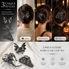Parcce clips securing a half-up hairstyle, quick and decorative hold