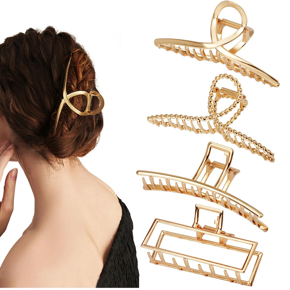 Parcce gold front packaging showing four metal clips, stylish and durable