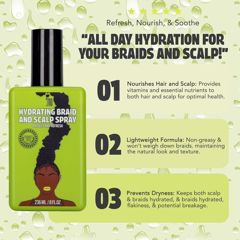Pardon My Fro spray nozzle close-up demonstrating even misting benefit