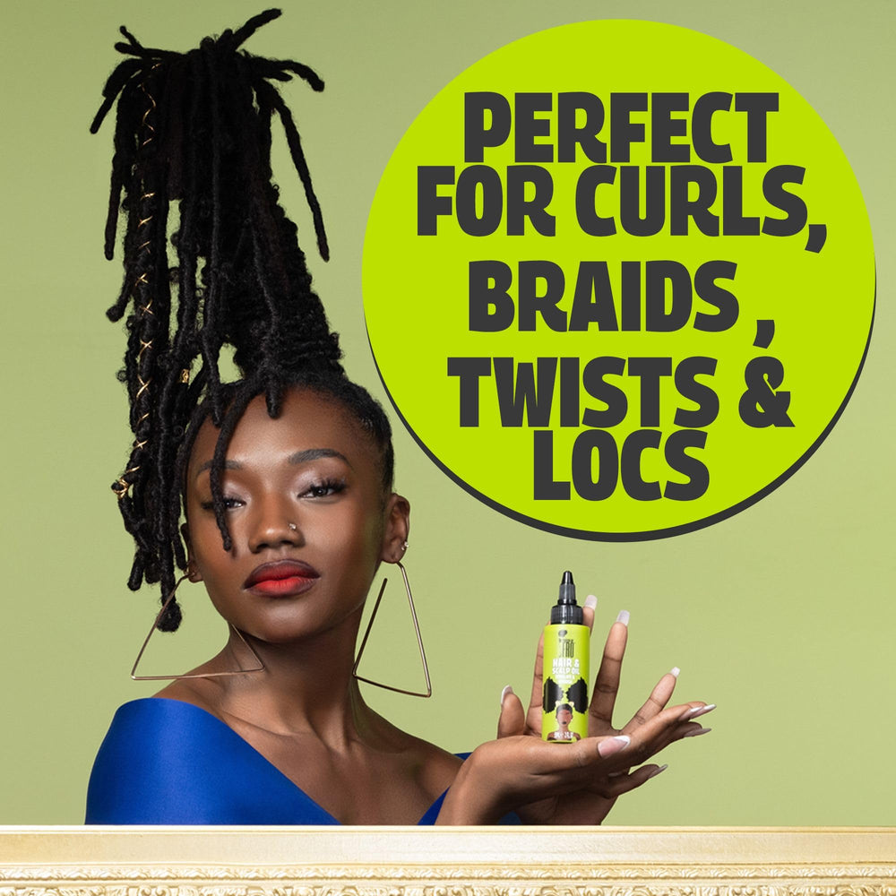 Pardon My Fro dropper dispensing oil for precise dosing and mess-free use