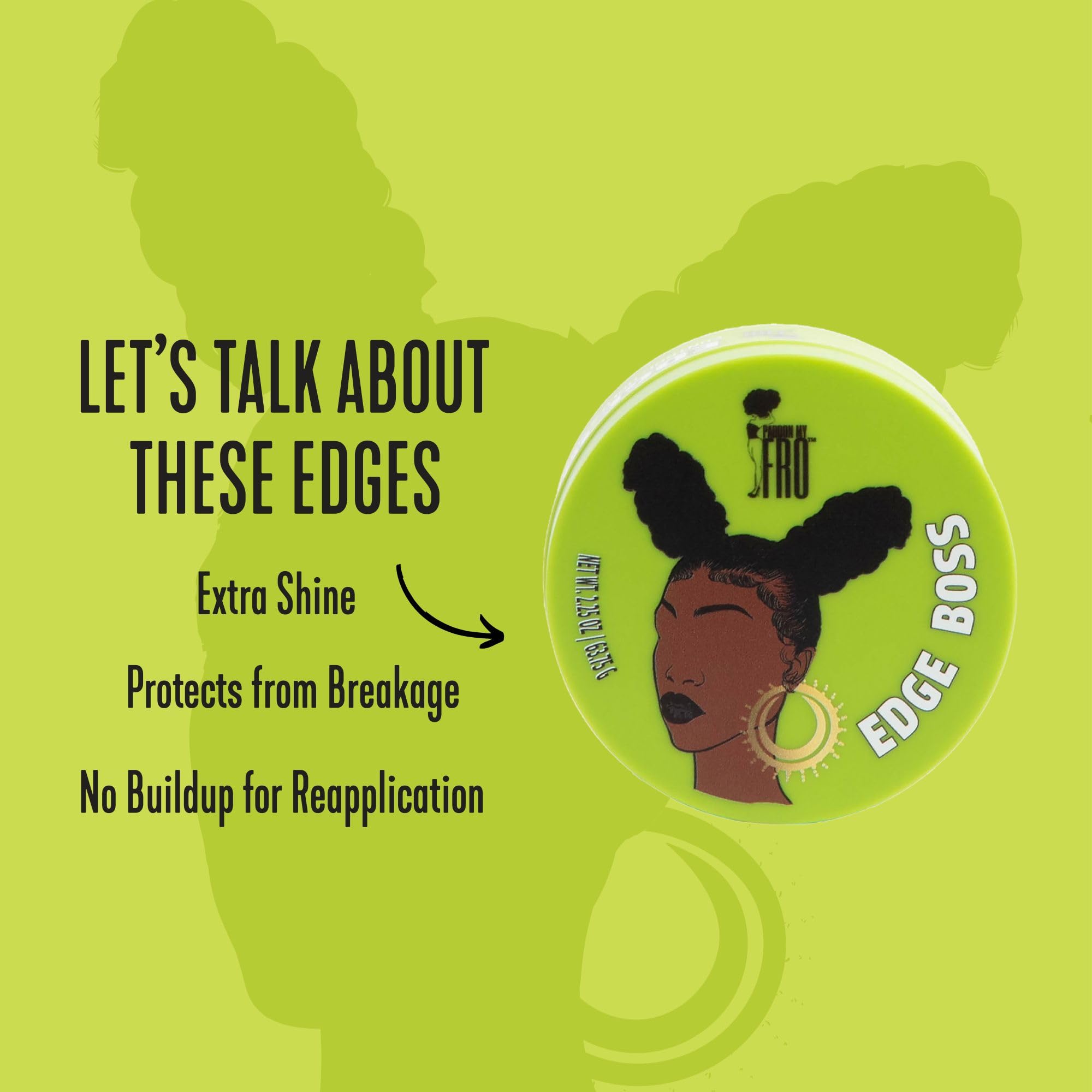 Pardon My Fro before and after hairline showing defined, sleek edges