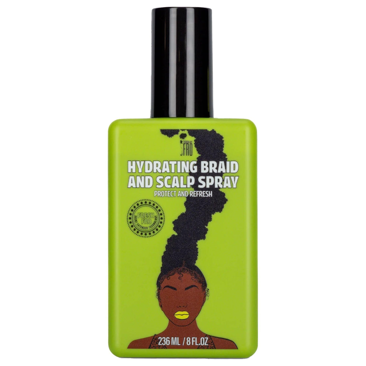 Pardon My Fro front bottle shot showing clean packaging and product benefit
