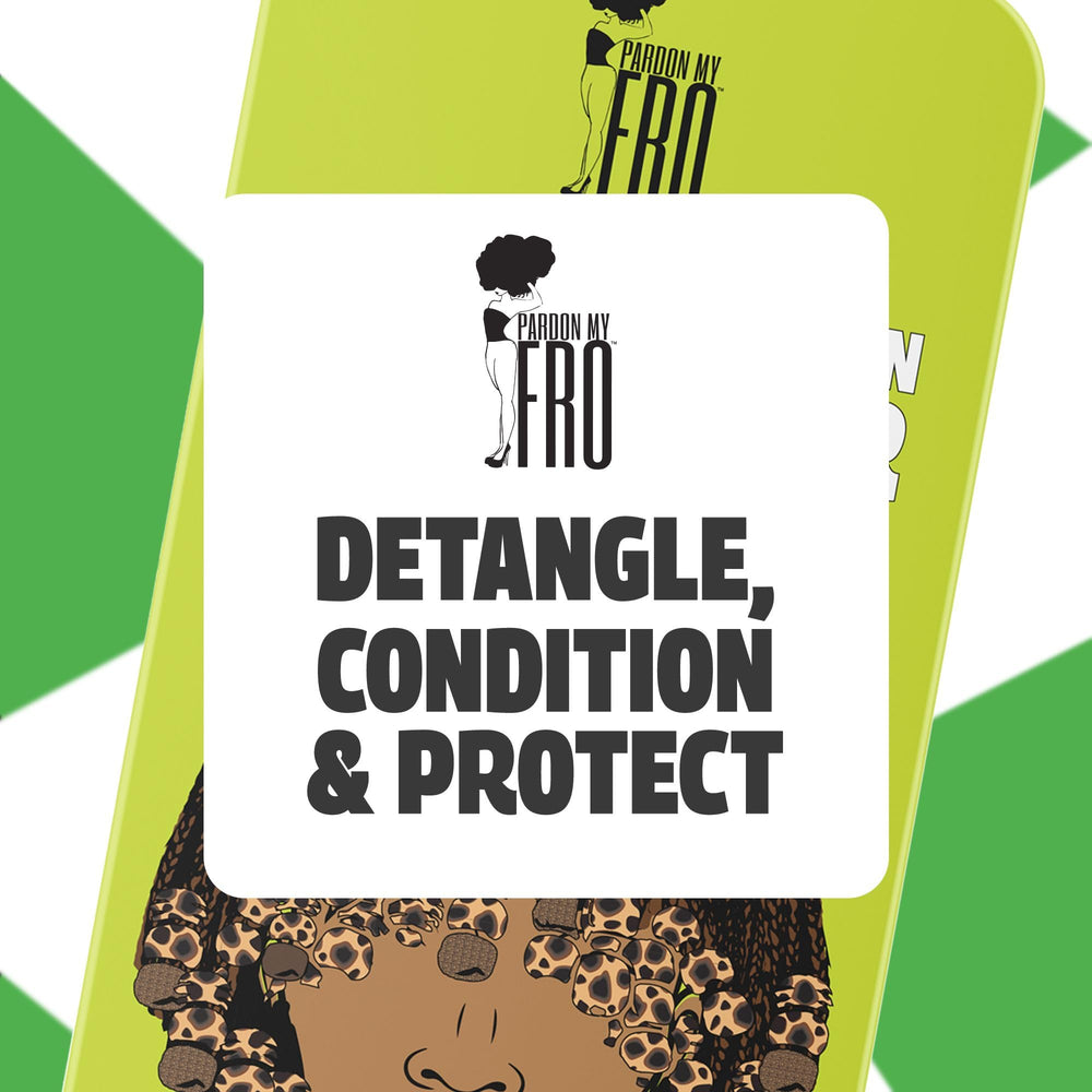Pardon My Fro label closeup highlighting formulation details for informed purchase