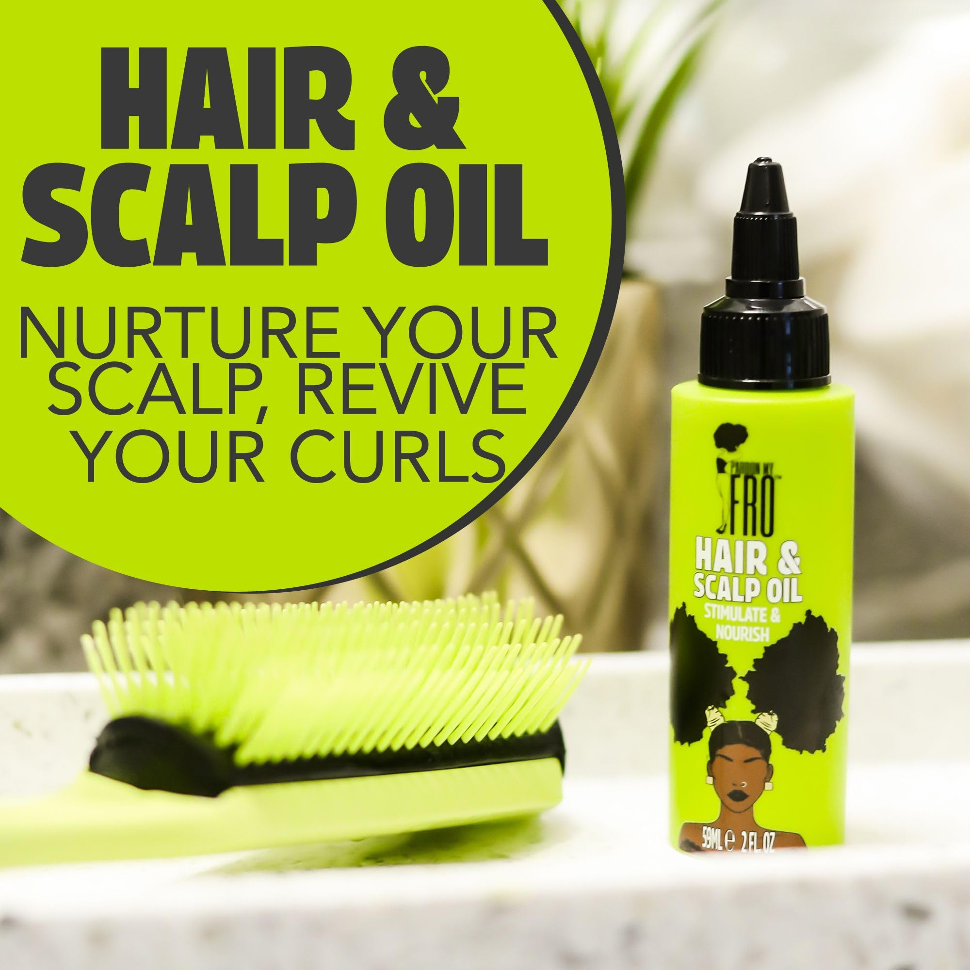 Pardon My Fro scalp massage in use soothing dryness and improving circulation