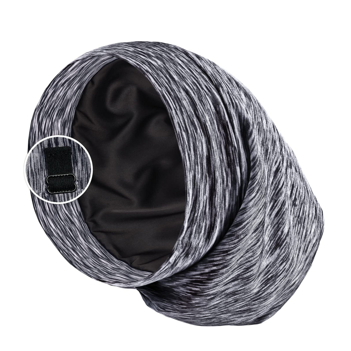 PARISBELLA front view dark grey bonnet showing secure fit and style benefit