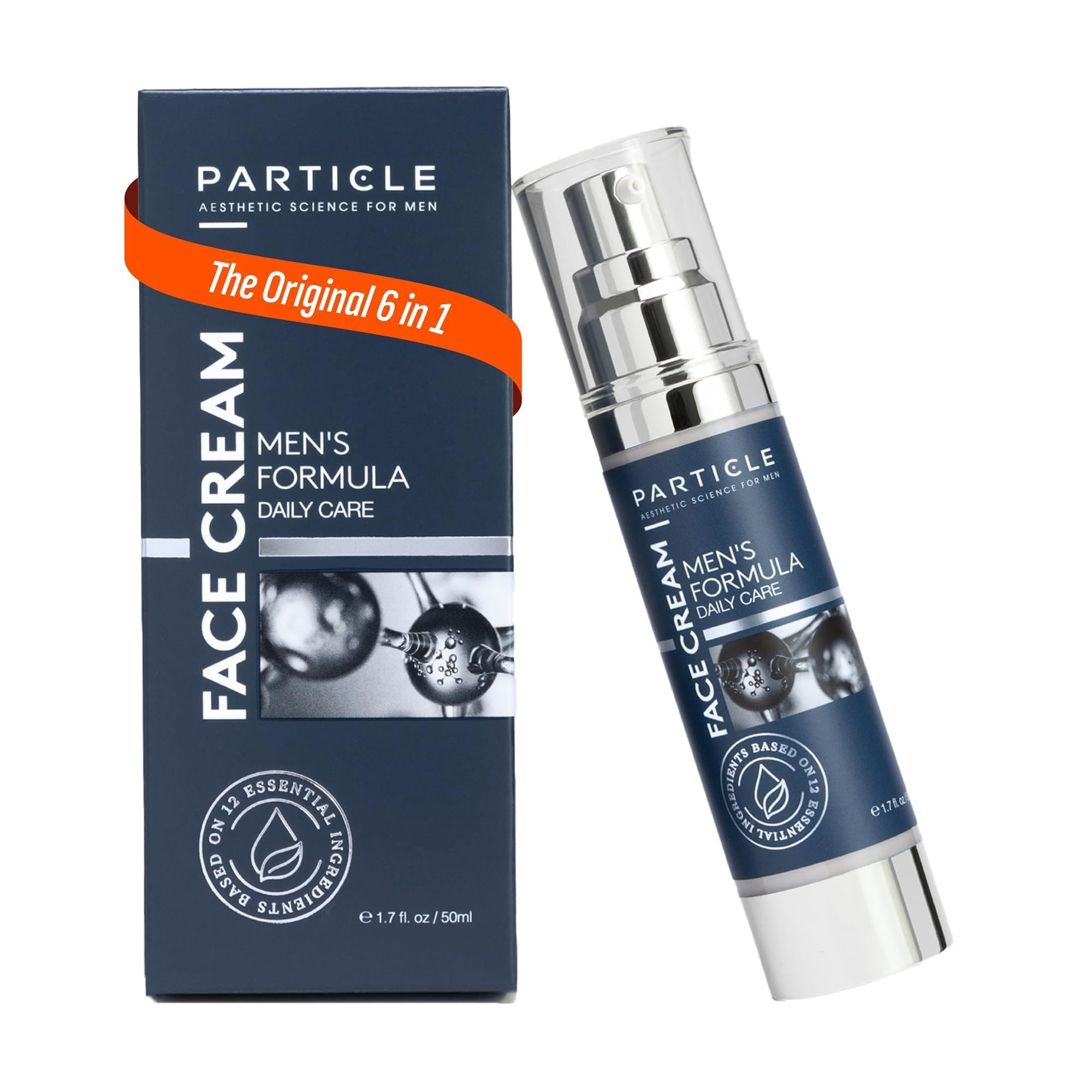 Particle front bottle portrait showing sleek travel-ready packaging and easy use