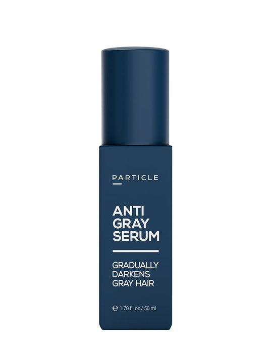 Particle serum front packaging showing bottle and label for clear identification and trust
