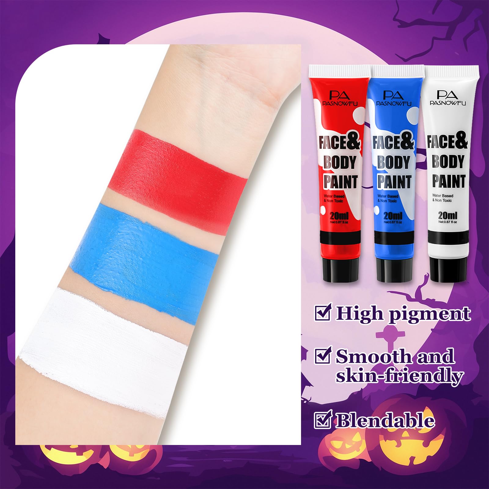 PASNOWFU paint on brush demonstrating fine-detail capability for precise designs