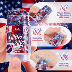 PASNOWFU hair streak application adding bold patriotic shine