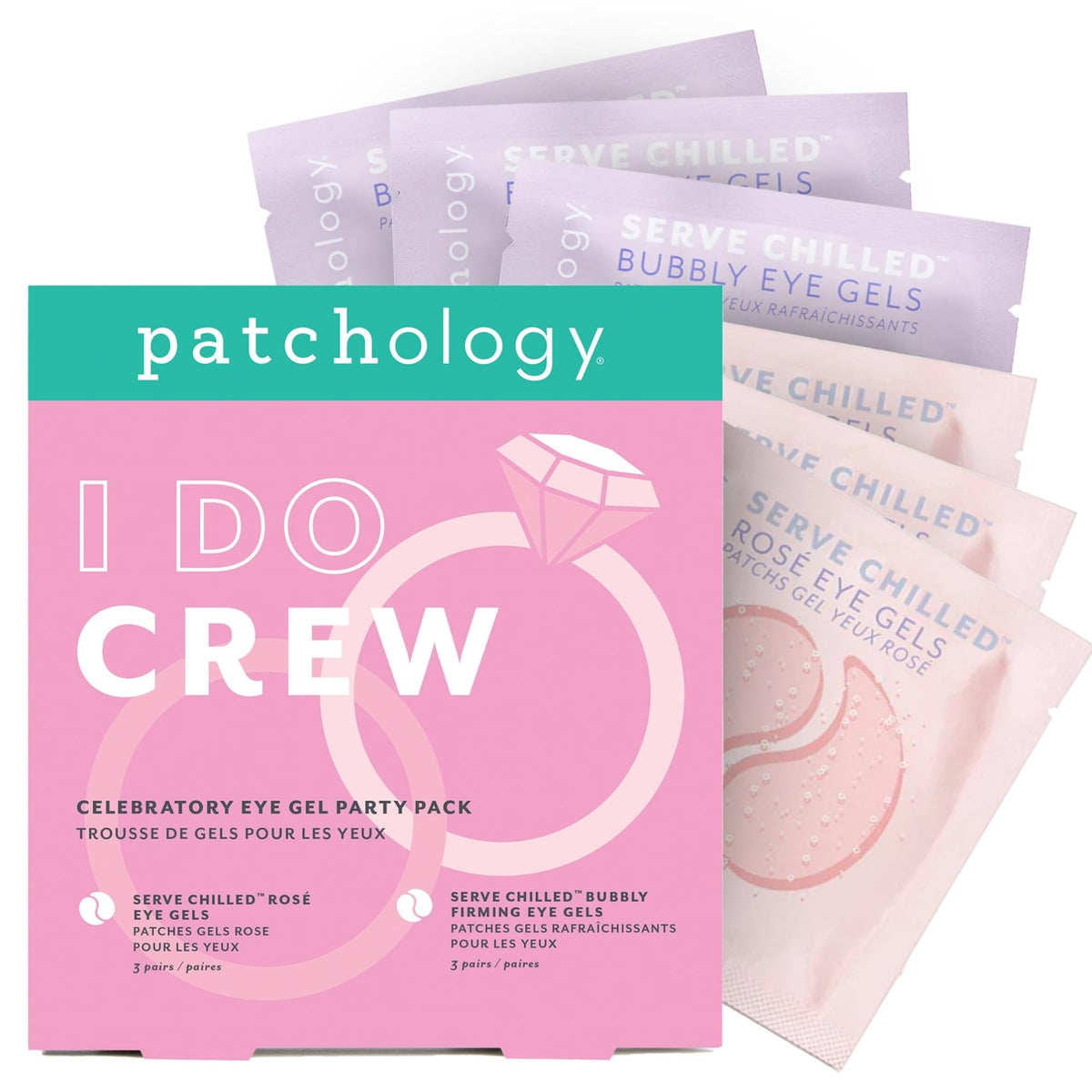 Patchology boxed I Do Crew set front view showing gift-ready packaging and convenience
