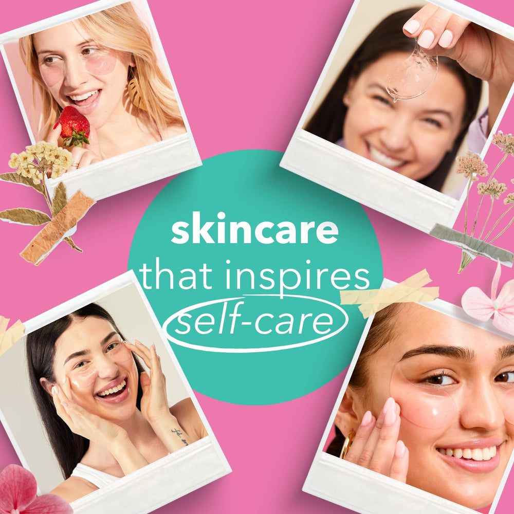 Patchology bridal party using patches during prep showing shared self-care moment