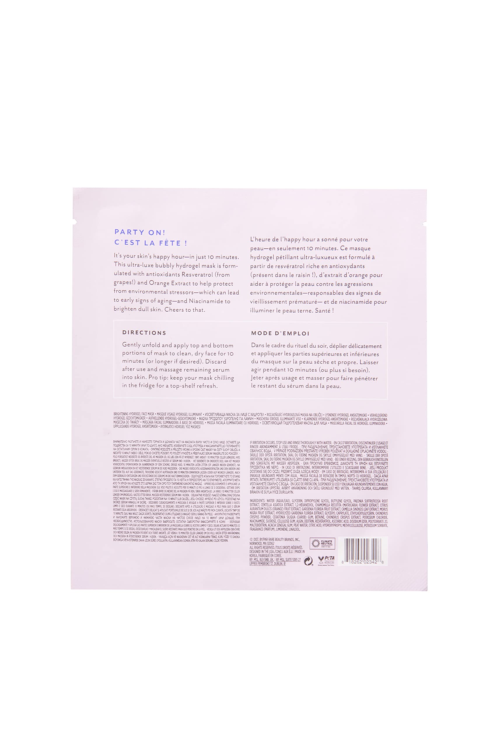 Patchology mask in spa setting conveying relaxation and fast skin refresh