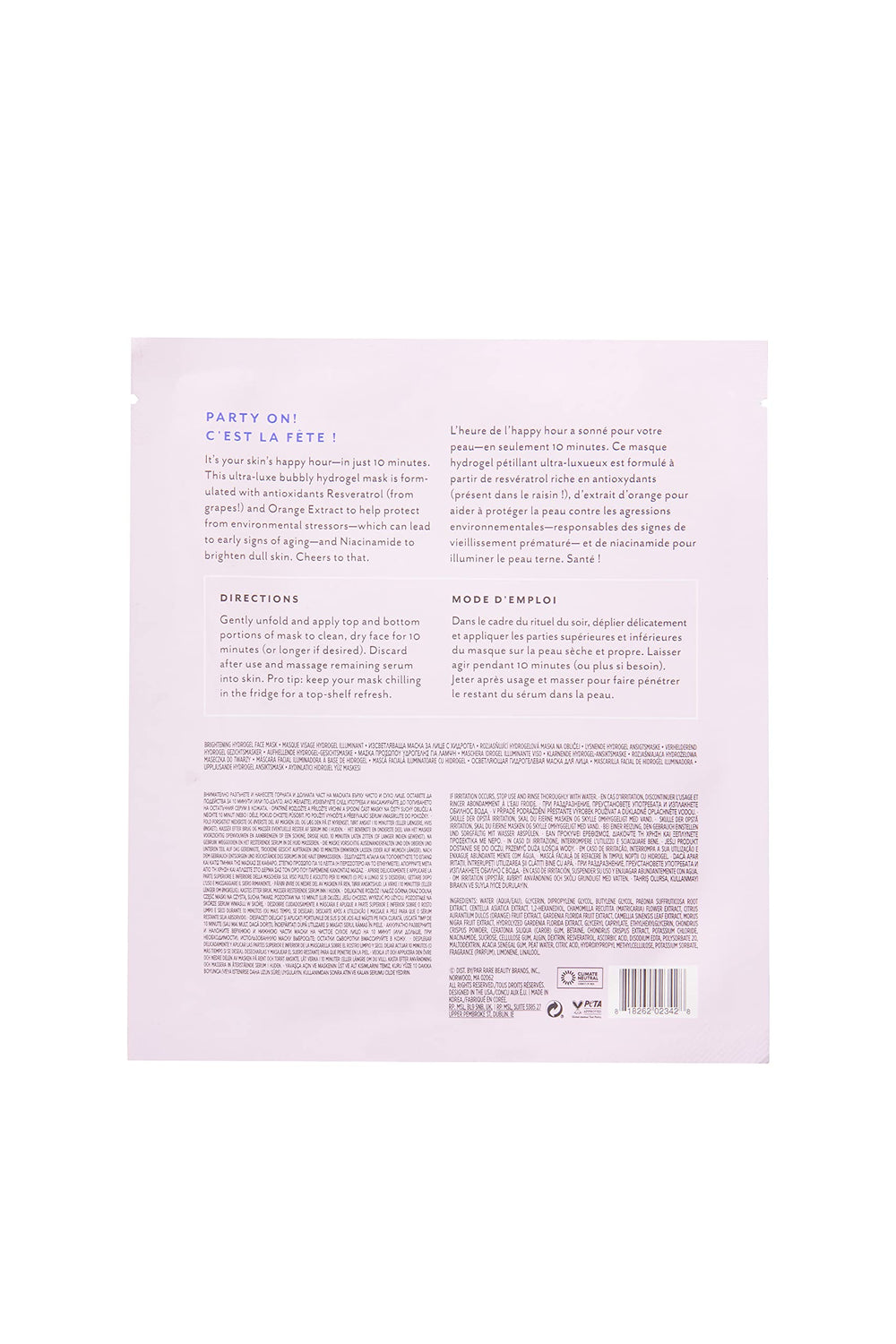 Patchology mask in spa setting conveying relaxation and fast skin refresh