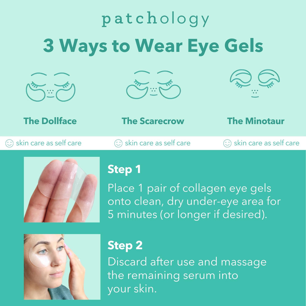 Patchology patches chilled in fridge illustrating enhanced cooling and soothing effect