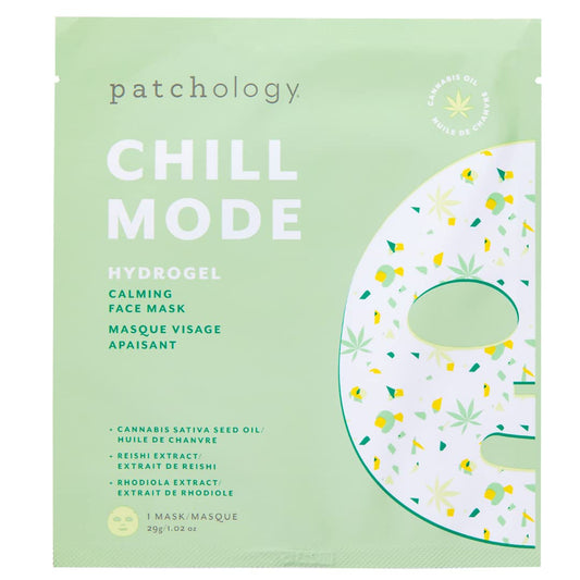 Patchology front pouch showing product name and single-count benefit