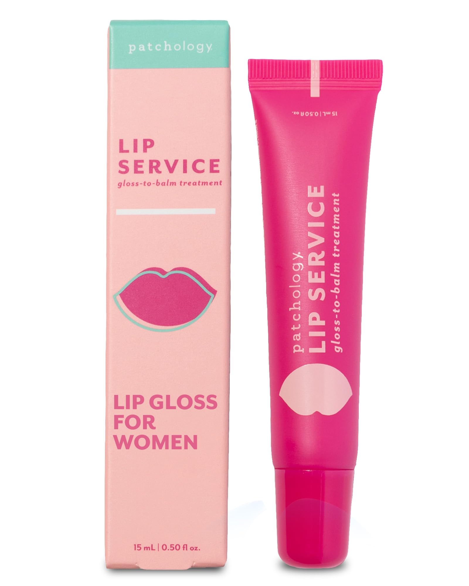 Patchology front packaging showing 15ml tube and glossy benefit