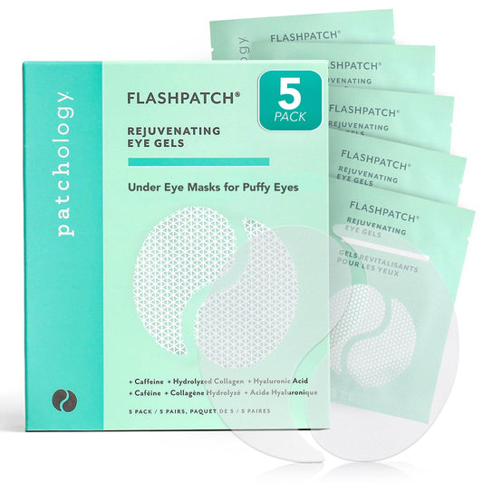 Patchology front packaging showing five pairs and compact travel design for convenience