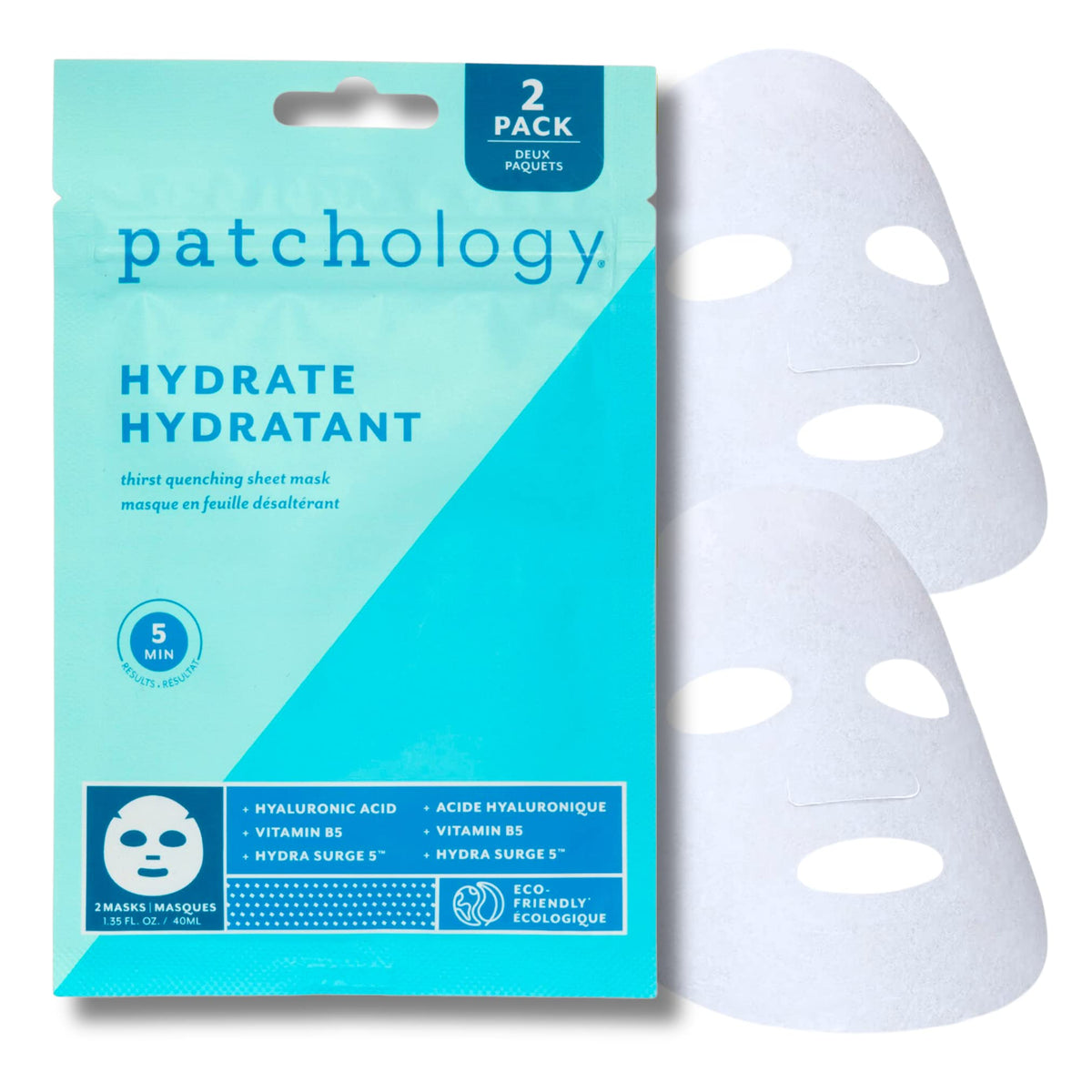 Patchology front packaging showing product name and quick results