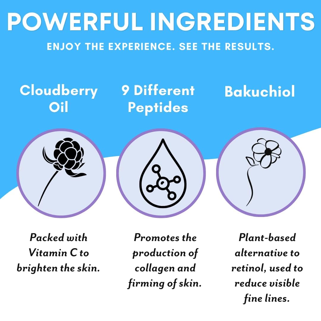 Patchology cloudberry oil ingredient bottle indicating brightening