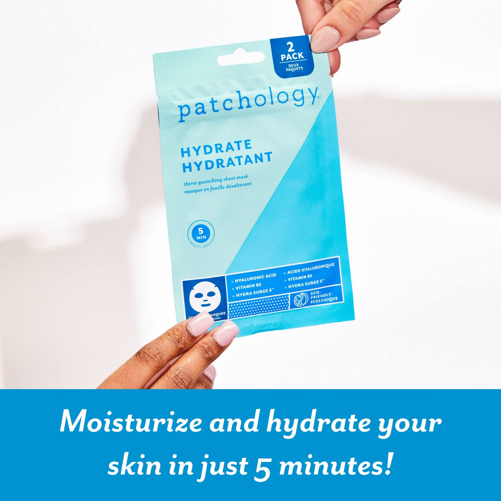 Patchology hyaluronic acid ingredient visual conveying moisture boost