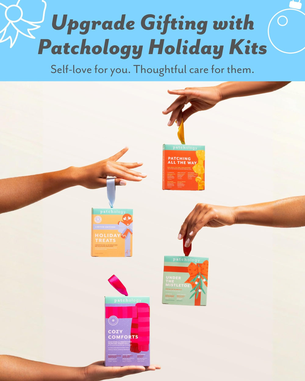 Patchology mask in spa setting evoking relaxing self-care