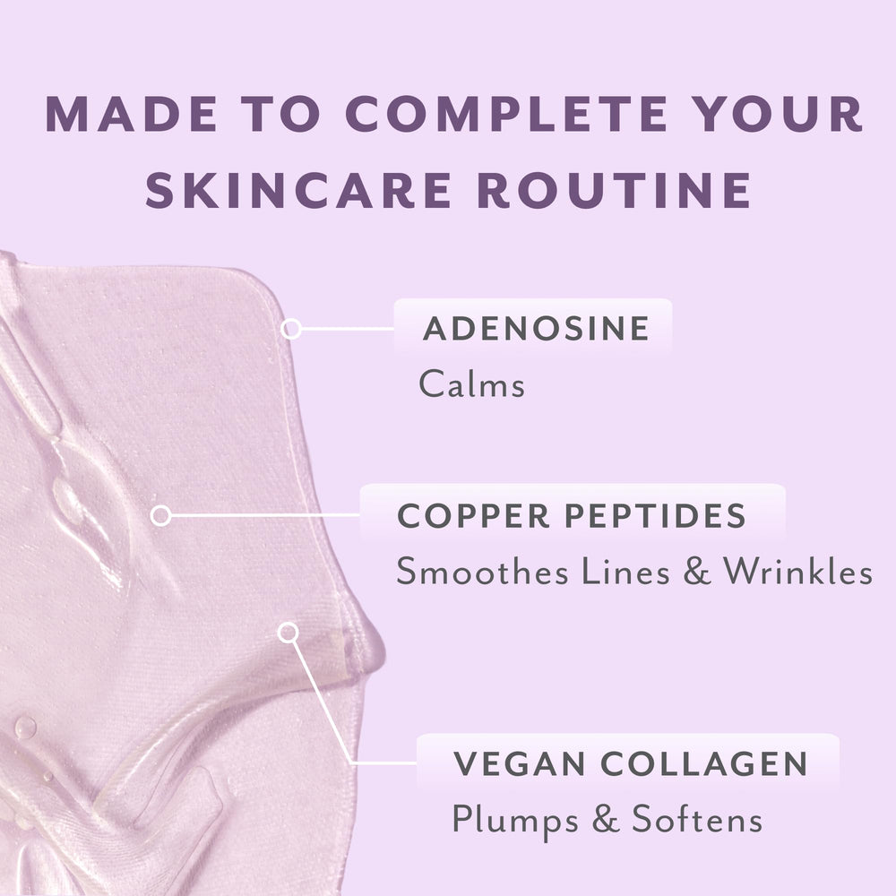Patchology mask applied on neck demonstrating contouring benefit