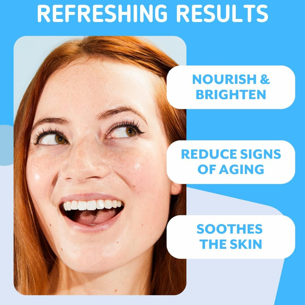 Patchology mask applied on face demonstrating soothing effect