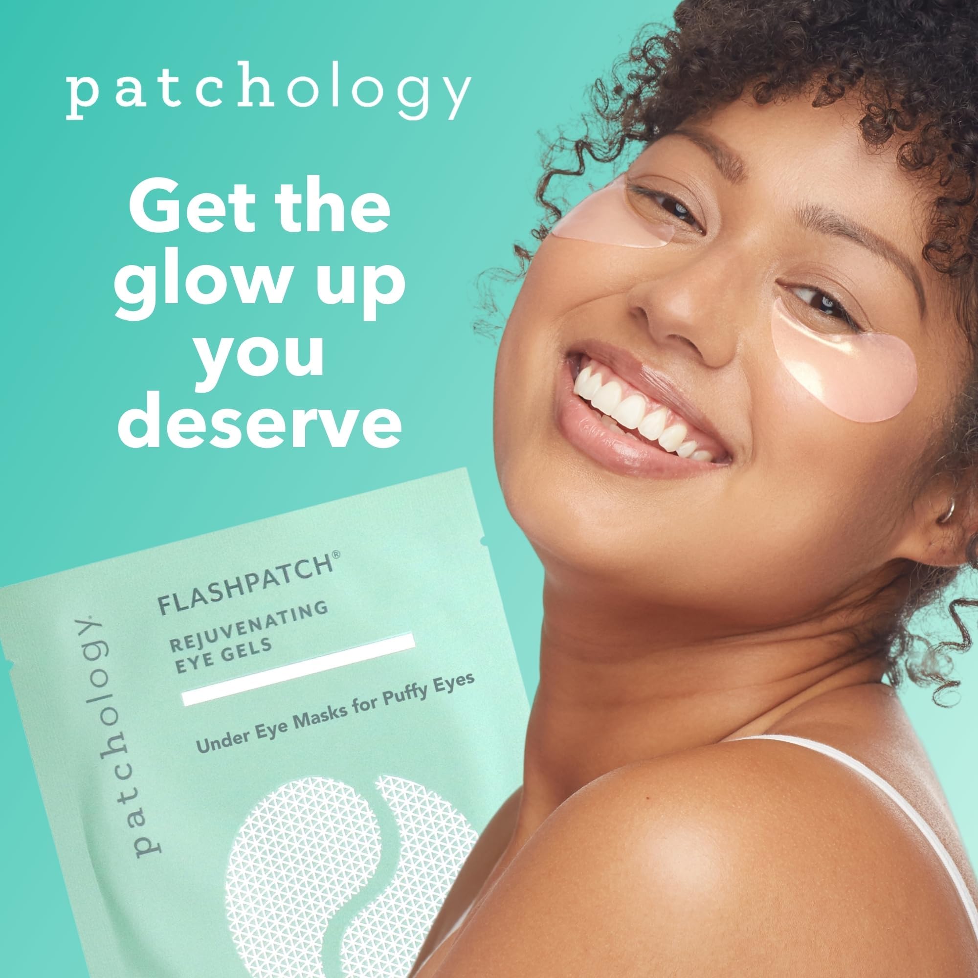 Patchology patch held in hand showing scale and easy single-use application benefit