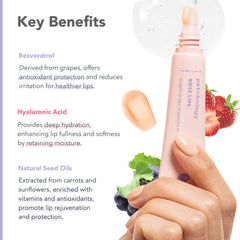 Patchology Rosé Lip Sleeping Mask side label showing ingredients and product name