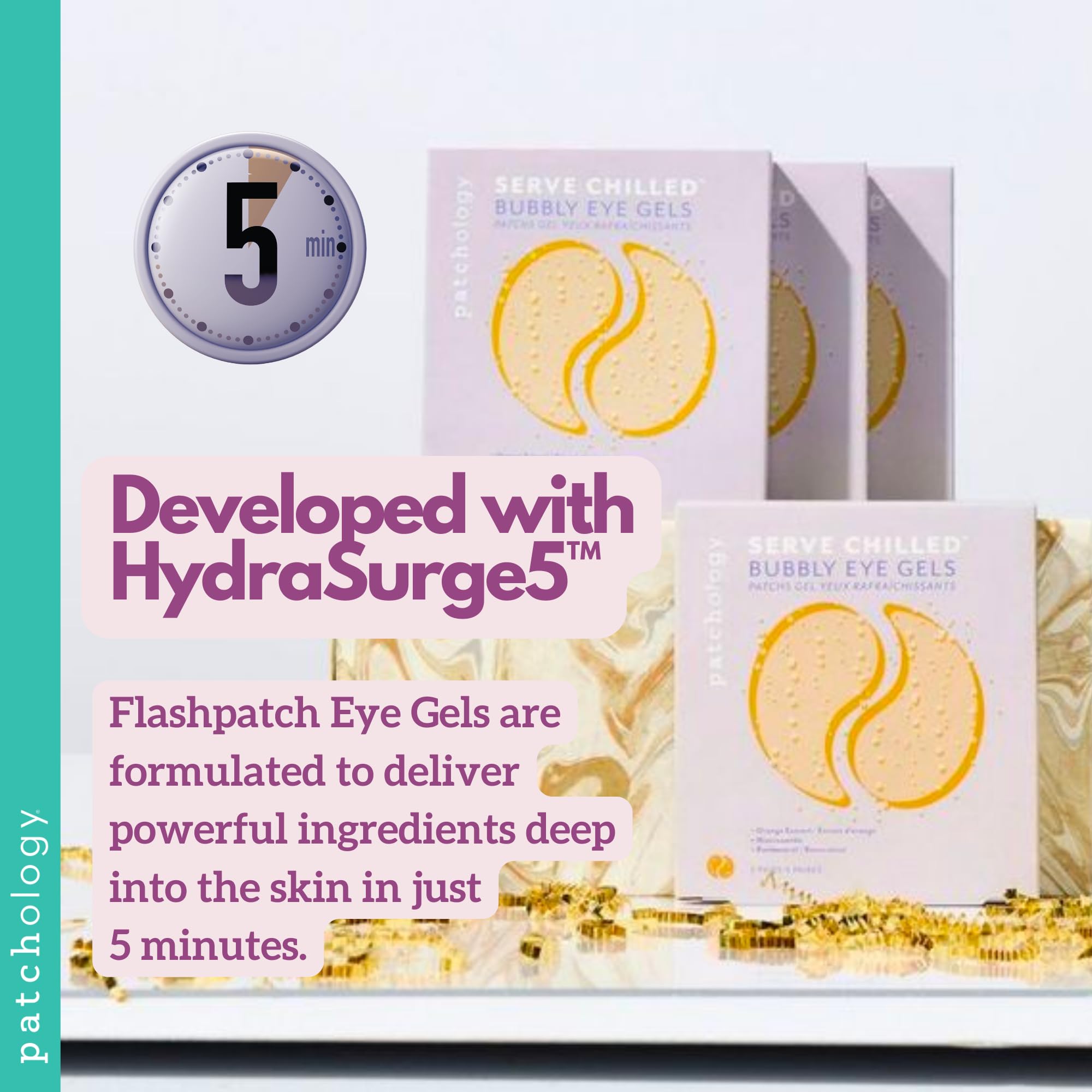 Patchology leftover serum being massaged in for added moisture benefit