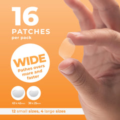 PatchRx patch applied on chin demonstrating discreet coverage benefit
