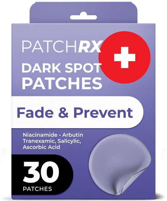 PatchRx front packaging showing 30-pack protecting dark spots