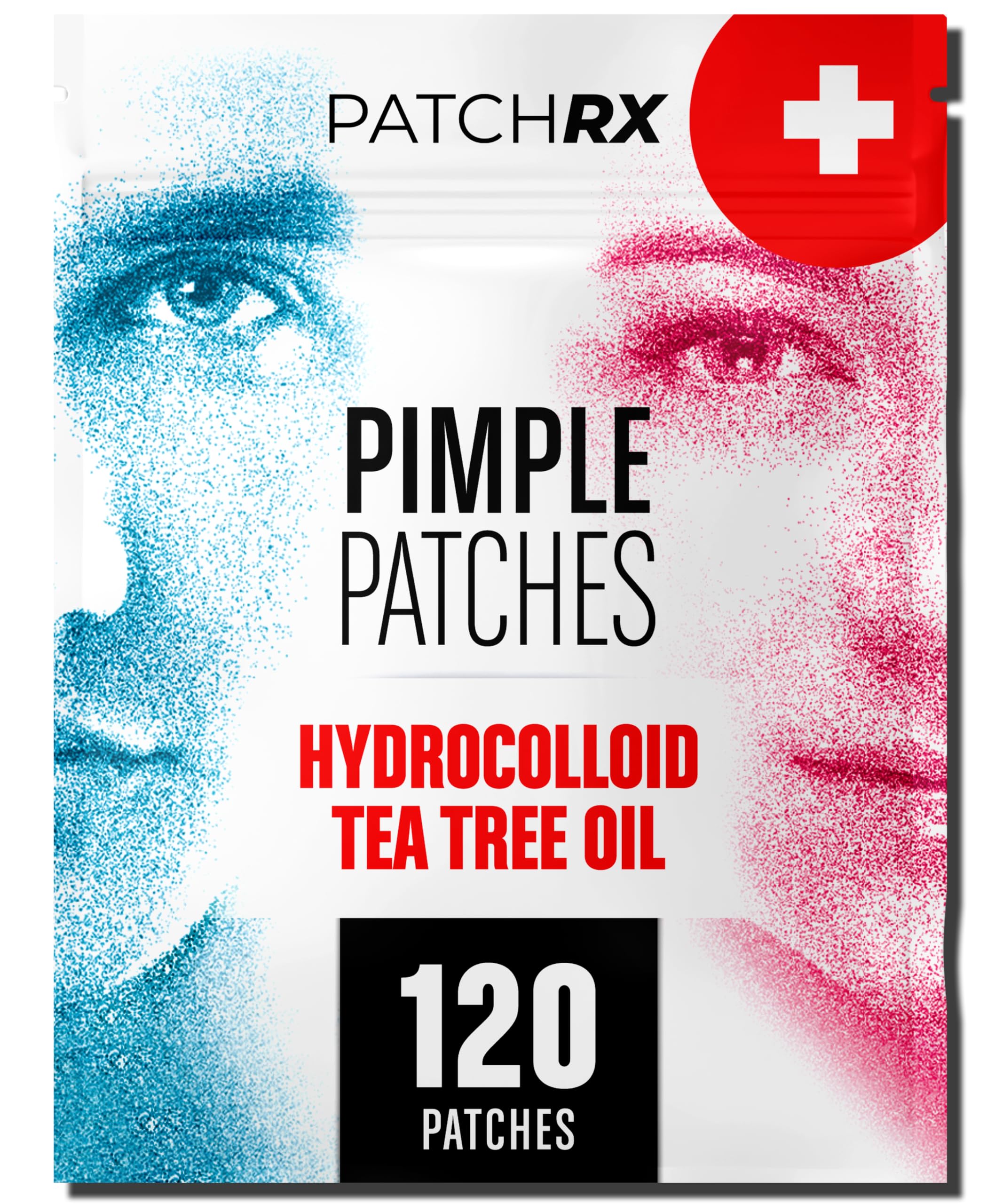 PatchRx front packaging showing 120 hydrocolloid patches and branding benefit protection