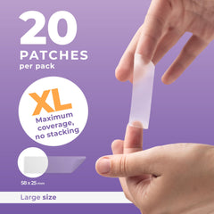 PatchRx patch applied on cheek protecting blemish discreetly