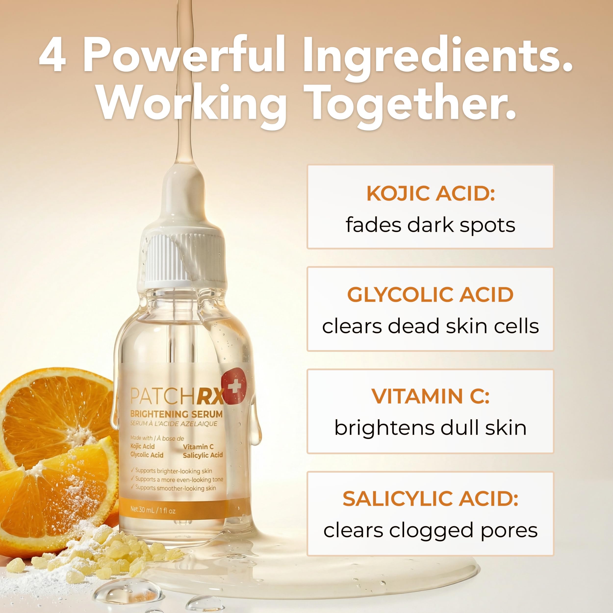 PatchRx serum texture close-up showing lightweight, fast-absorbing consistency