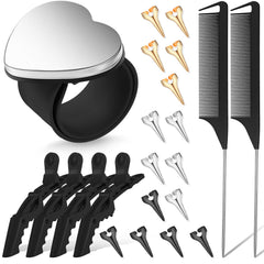 Patelai front packaging showing full 22-piece braiding kit and contents benefit organization