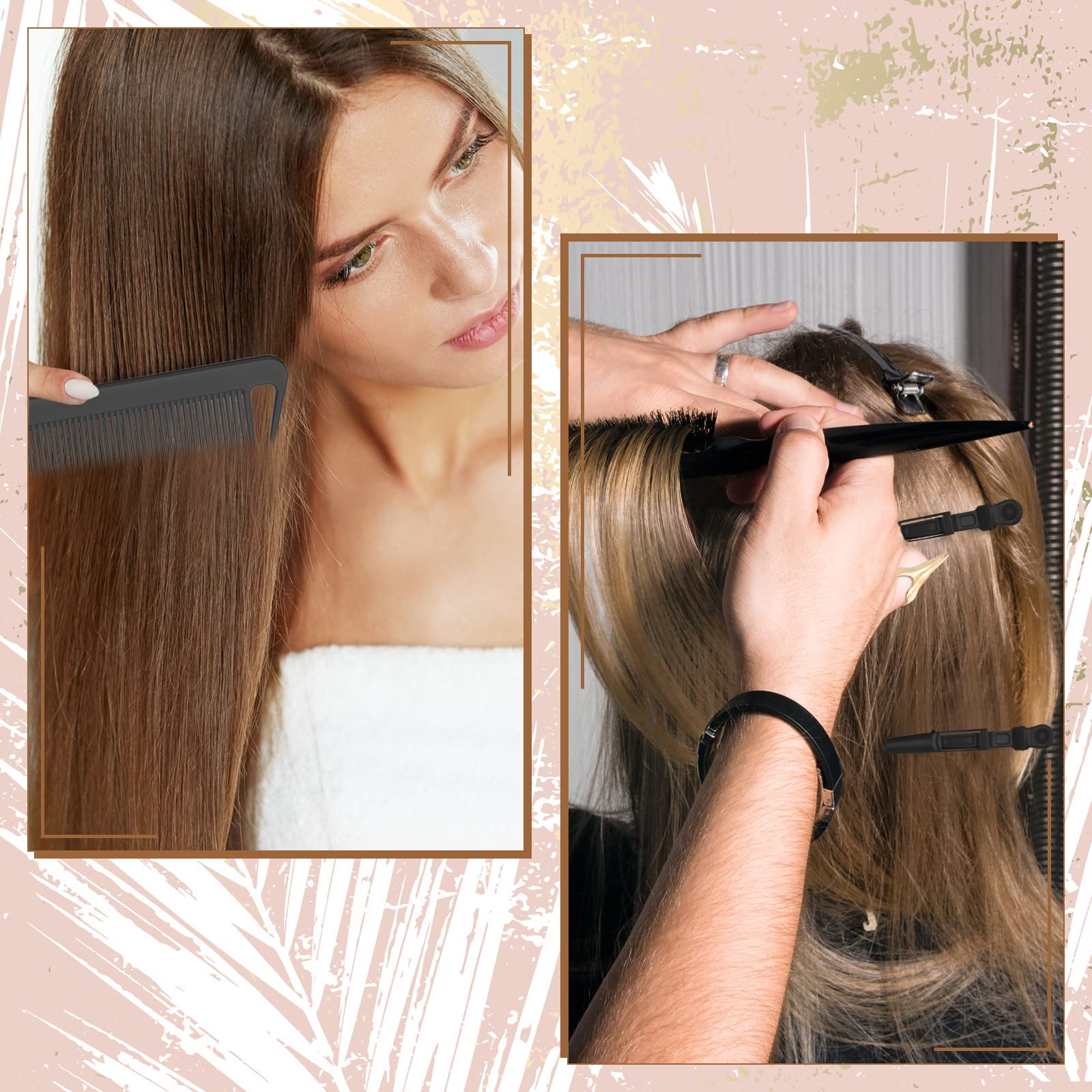 Patelai hair rings and small parts arranged for quick selection and finishing braids