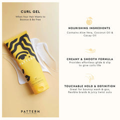 PATTERN gel on fingertip being dispensed for easy styling control