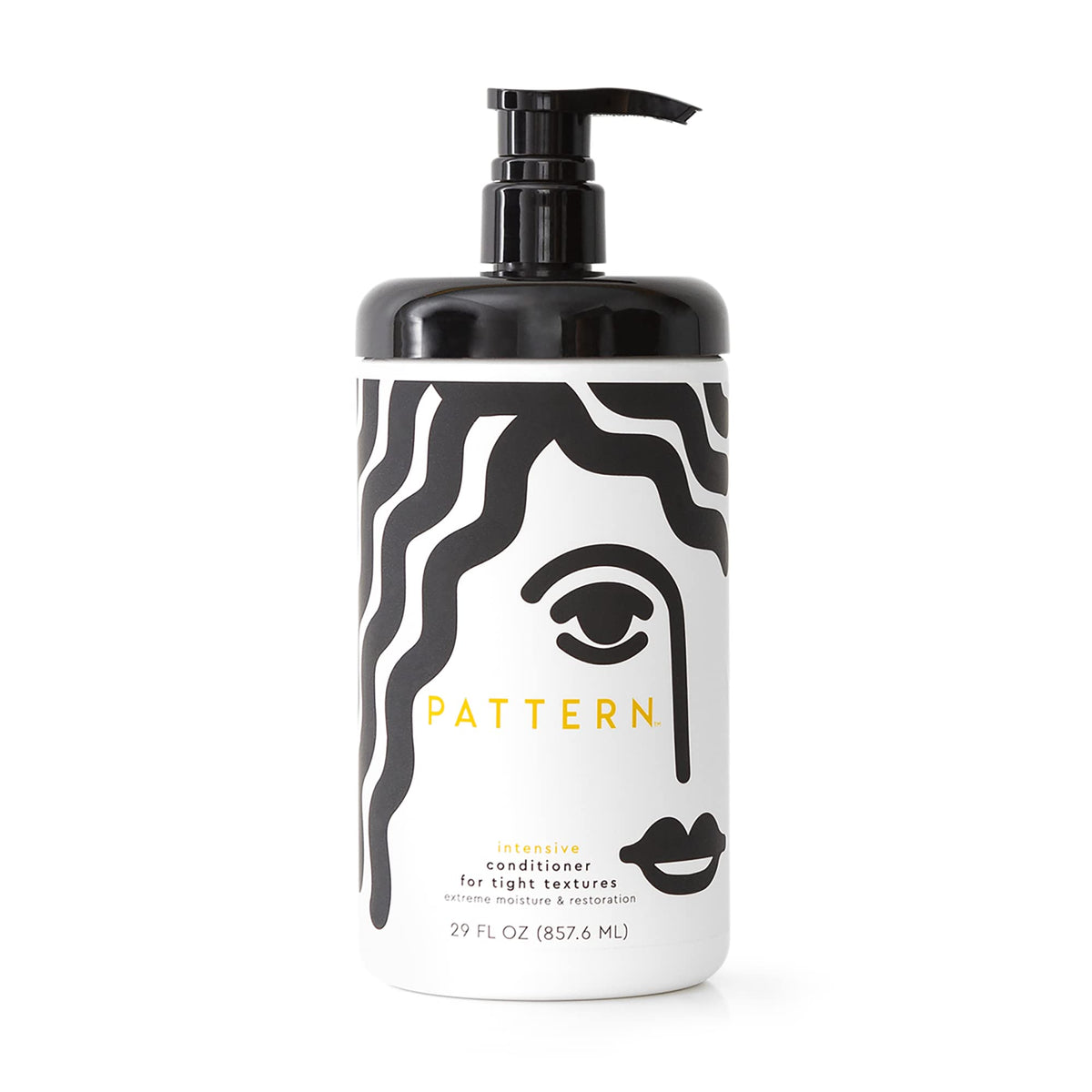 PATTERN bottle front view shows label and size for easy identification and confidence