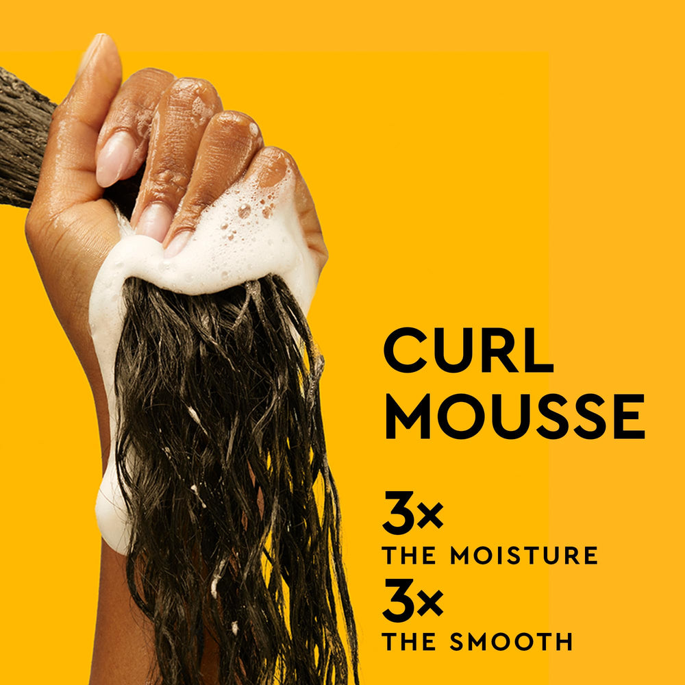PATTERN curl mousse foam texture on hand, creates weightless volume