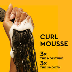 PATTERN curl mousse foam texture on hand, creates weightless volume