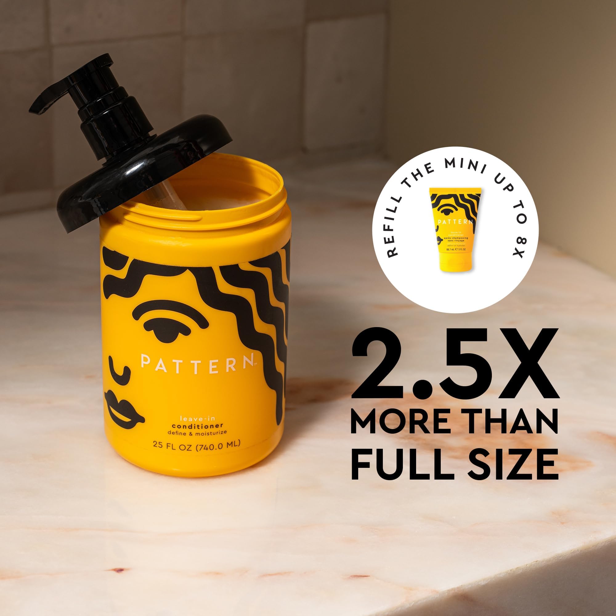 PATTERN bottle inside travel bag emphasizing TSA-friendly convenience
