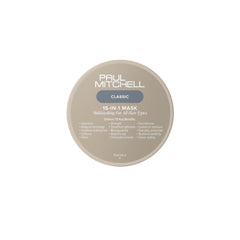 Paul Mitchell 15‑In‑1 Mask jar front view showing packaging and brand benefit