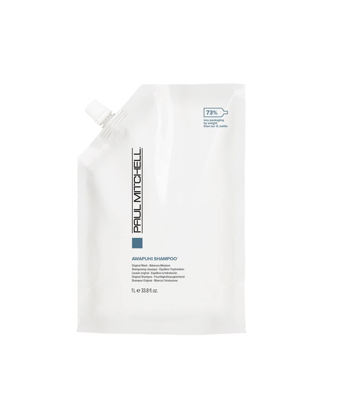 Paul Mitchell bottle front packaging showing product and size benefits