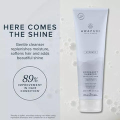 Paul Mitchell shampoo lather texture showing creamy foam and hydrating feel