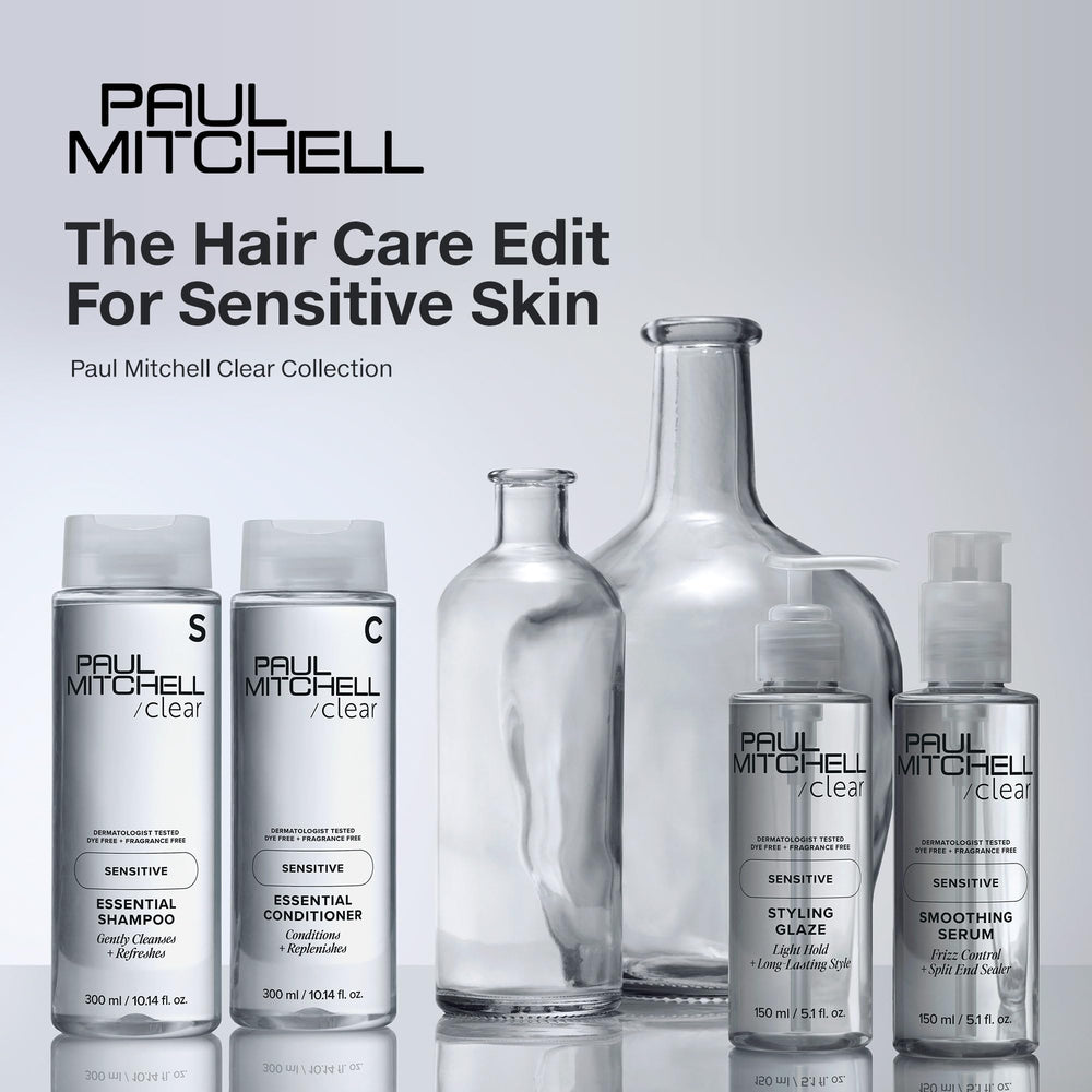 Paul Mitchell before and after blowout showing reduced frizz and added shine