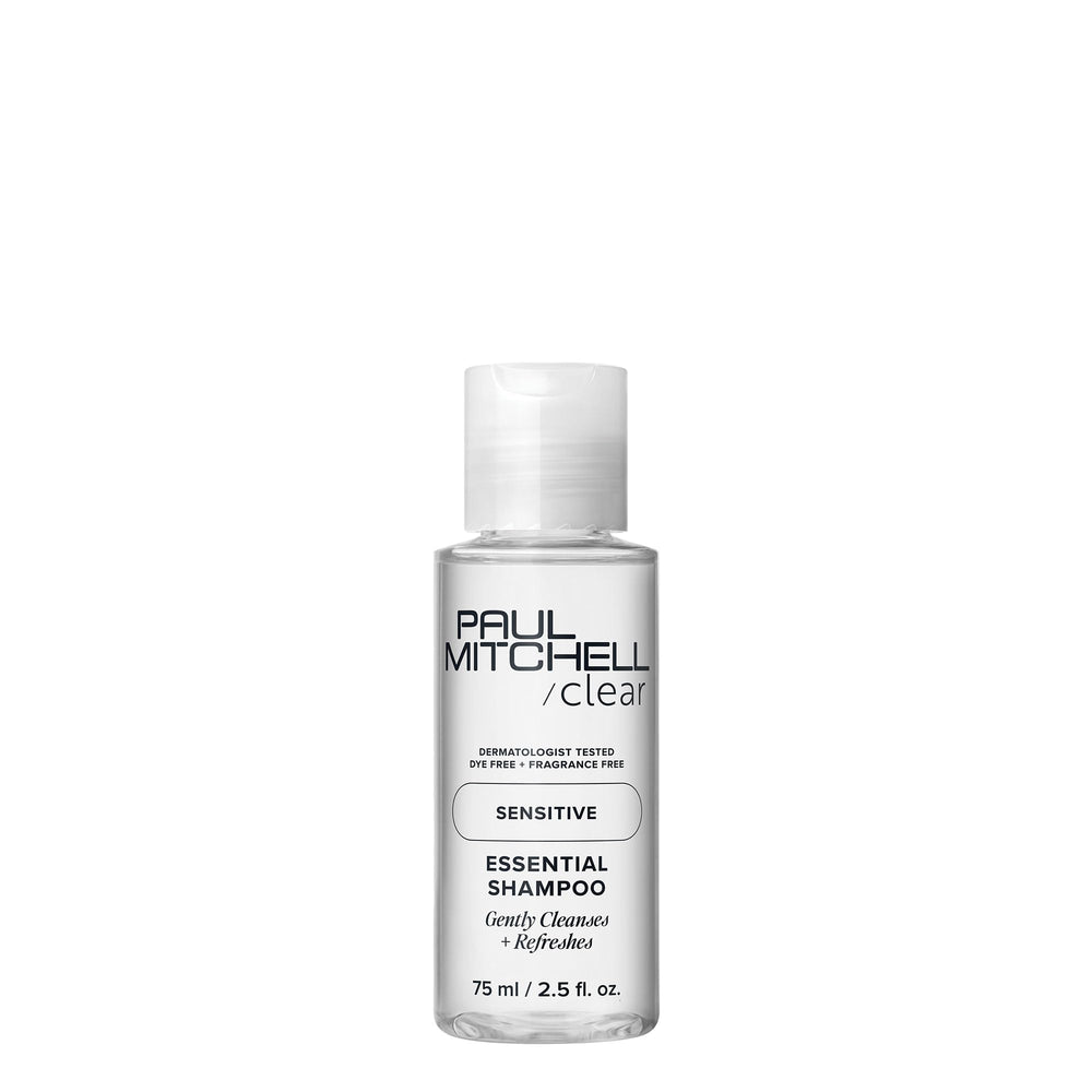 Paul Mitchell front bottle showing clean fragrance-free branding and easy travel use