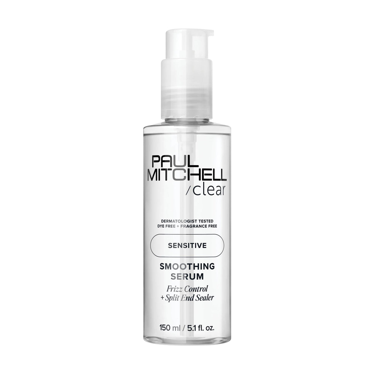 Paul Mitchell front packaging showing clear smoothing serum and benefit of gentle formula