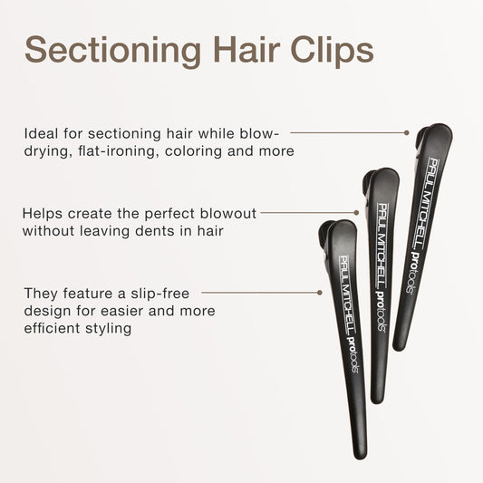 Paul Mitchell close-up of clip texture highlighting slip-free grip and secure hold