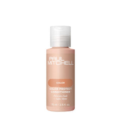 Paul Mitchell front bottle view showing label and travel size, highlights brand protection